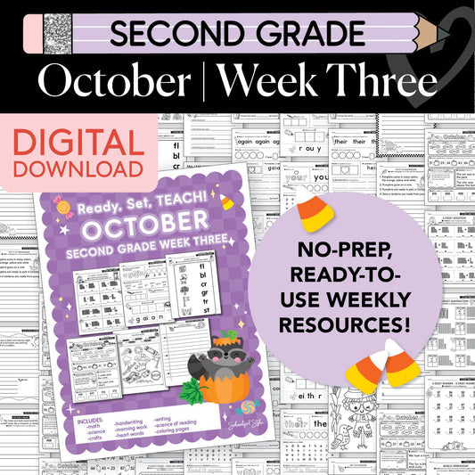 Printable Second Grade October Week 3 Resources