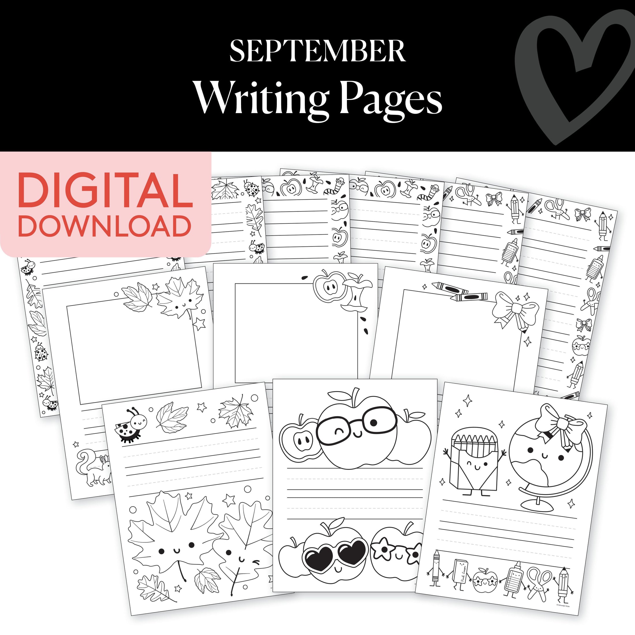 September Writing Pages