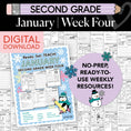Load image into Gallery viewer, Printable Second Grade January Week 4 Resources
