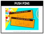 Editable Name Practice Fine Motor Name Activities Push Pins Name Mats