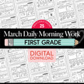 Load image into Gallery viewer, Printable First Grade March Daily Morning Work

