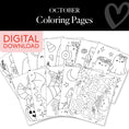 Load image into Gallery viewer, Free October Coloring Pages
