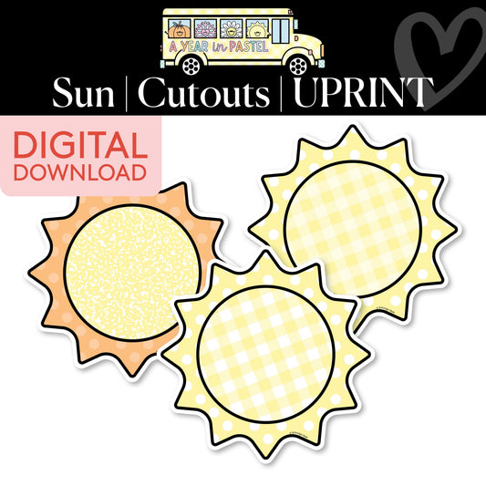 Printable Sun Cutouts | A Year In Pastel