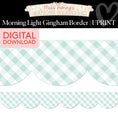 Load image into Gallery viewer, Printable Calming Morning Light Gingham Border | Miss Honey's Cottage Classroom
