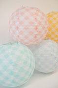 Load image into Gallery viewer, Pastel Gingham Lantern 3 Pack | A Year In Pastel
