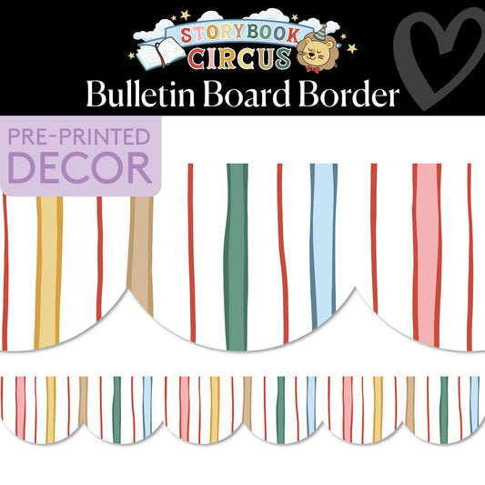 Ringmaster Ribbons Vintage Bulletin Board Border | Storybook Circus