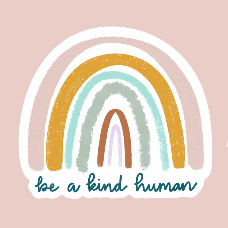 Be a Kind Human Rainbow Sticker