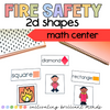 Fire Safety 2D Shape Math Center | October | Kindergarten, 1st Grade Math Center