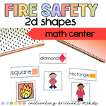 Fire Safety 2D Shape Math Center | October | Kindergarten, 1st Grade Math Center