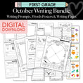 Load image into Gallery viewer, Printable First Grade October Writing Bundle
