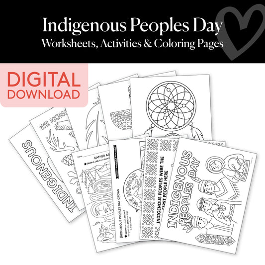 Printable Indigenous Peoples Day Worksheets, Activities and Coloring Pages