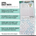 Load image into Gallery viewer, Printable First Grade April Daily Math
