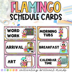 Editable Daily Schedule Cards | Flamingo Themed | Summer Classroom Decor