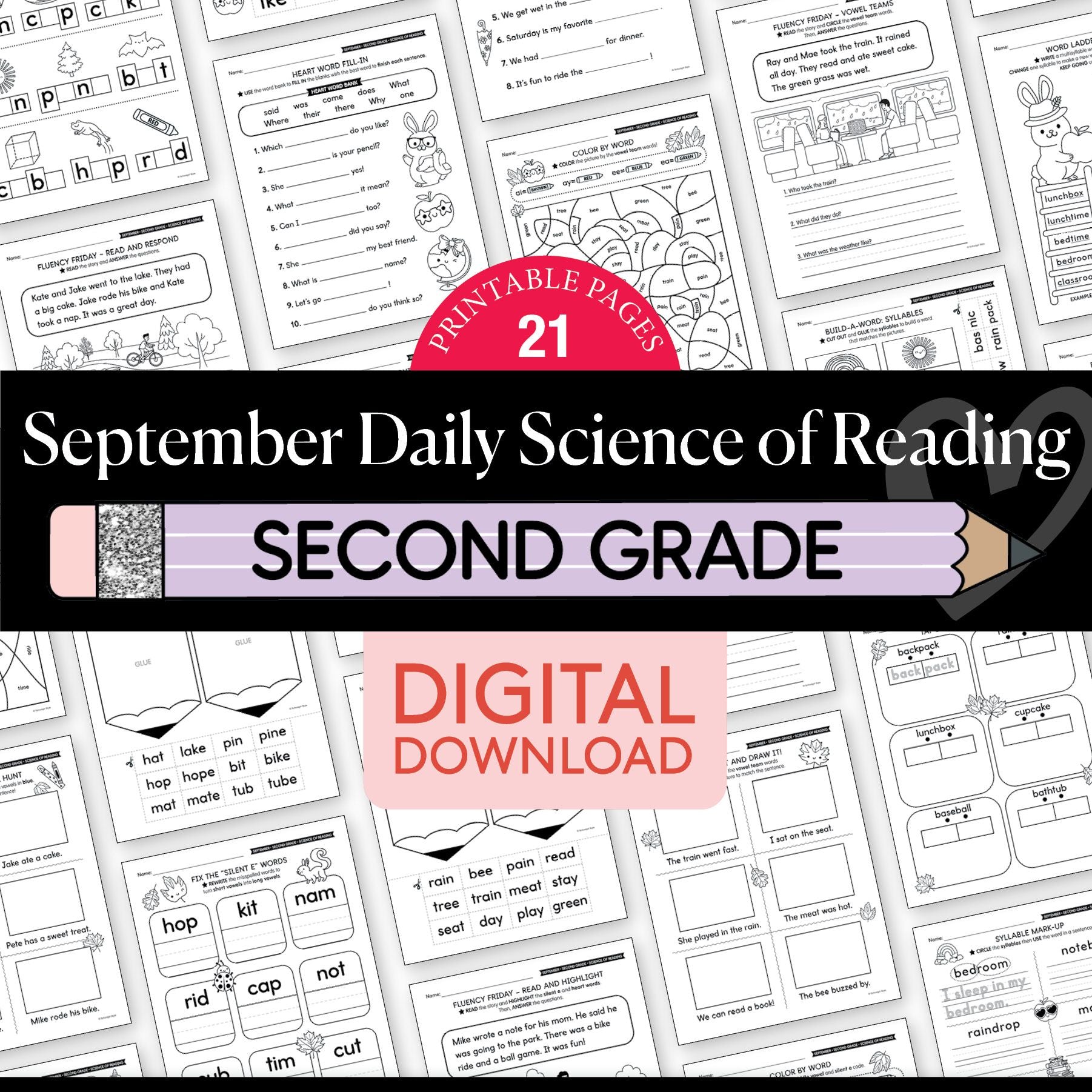 Second Grade September Daily Science of Reading