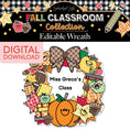 Load image into Gallery viewer, Printable Editable Fall Wreath | 90s Teacher
