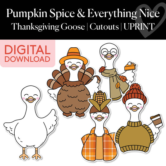 Printable Thanksgiving Goose and Costumes | Pumpkin Spice and Everything Nice