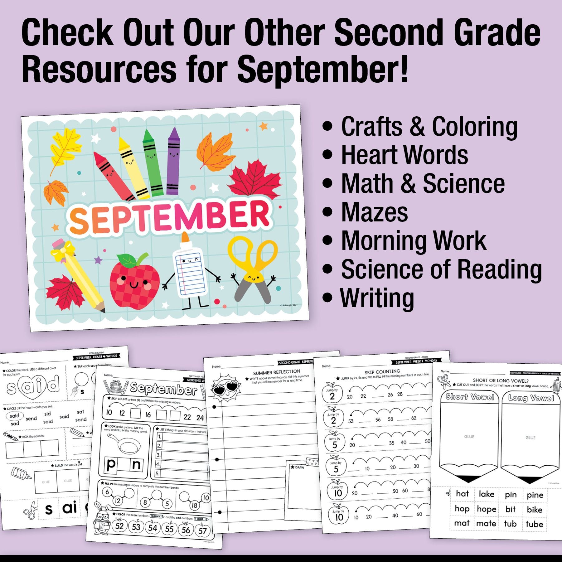 Second Grade September Daily Reading