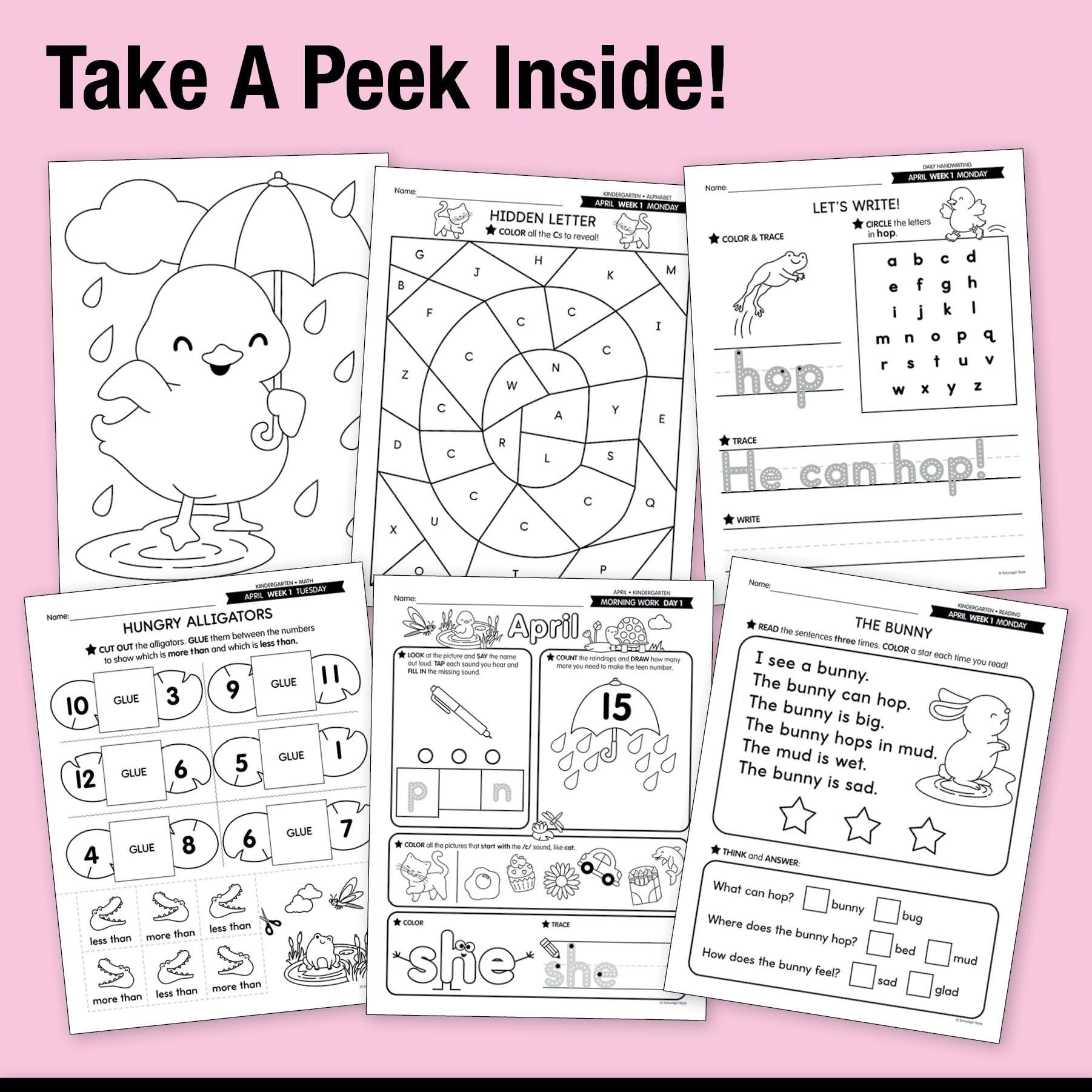 Ultimate Kindergarten April Thematic Unit Bundle
