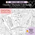 Load image into Gallery viewer, Printable Second Grade October Thematic Unit Bundle
