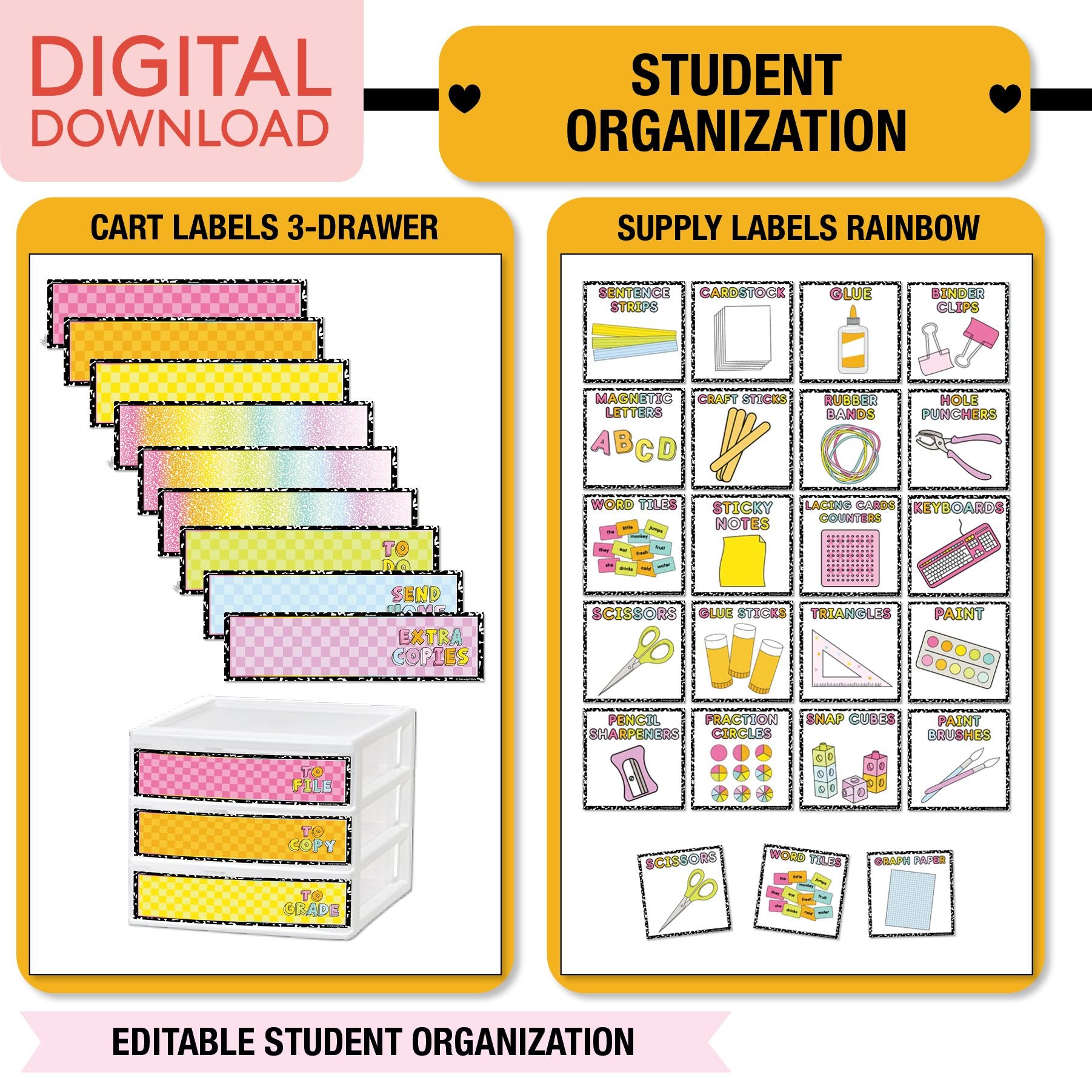Printable Ultimate Brights Classroom Management and Organization Bundle