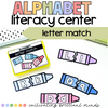 Back to School Crayon Alphabet Match Literacy Center | Alphabet Activities