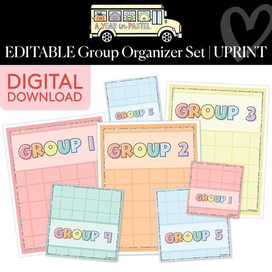 Printable Editable Group Organizer Set | A Year In Pastel
