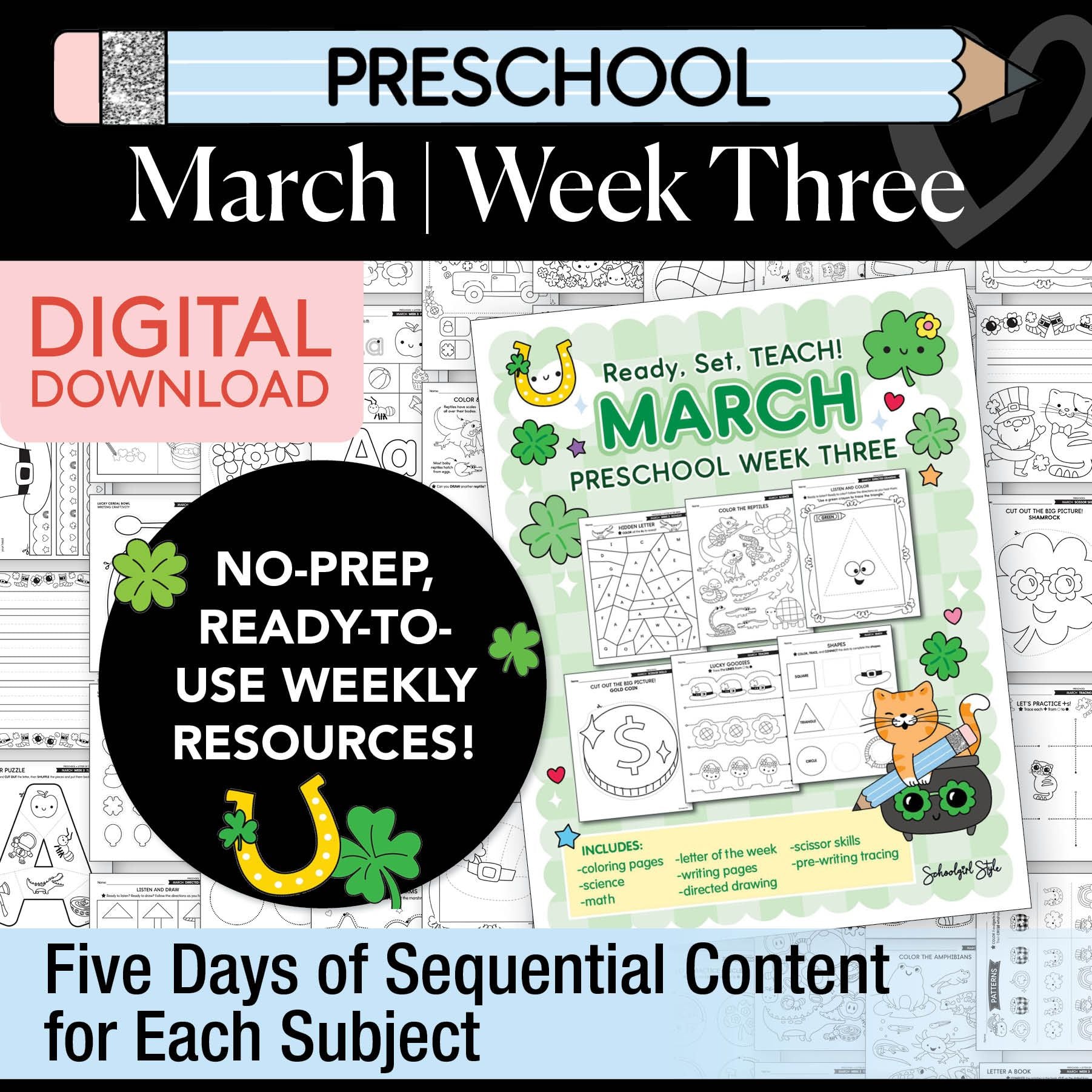 Printable Preschool March Week 3 Resources