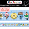 Load image into Gallery viewer, Printable Retro Happy Little Moments Border | 90s Teacher

