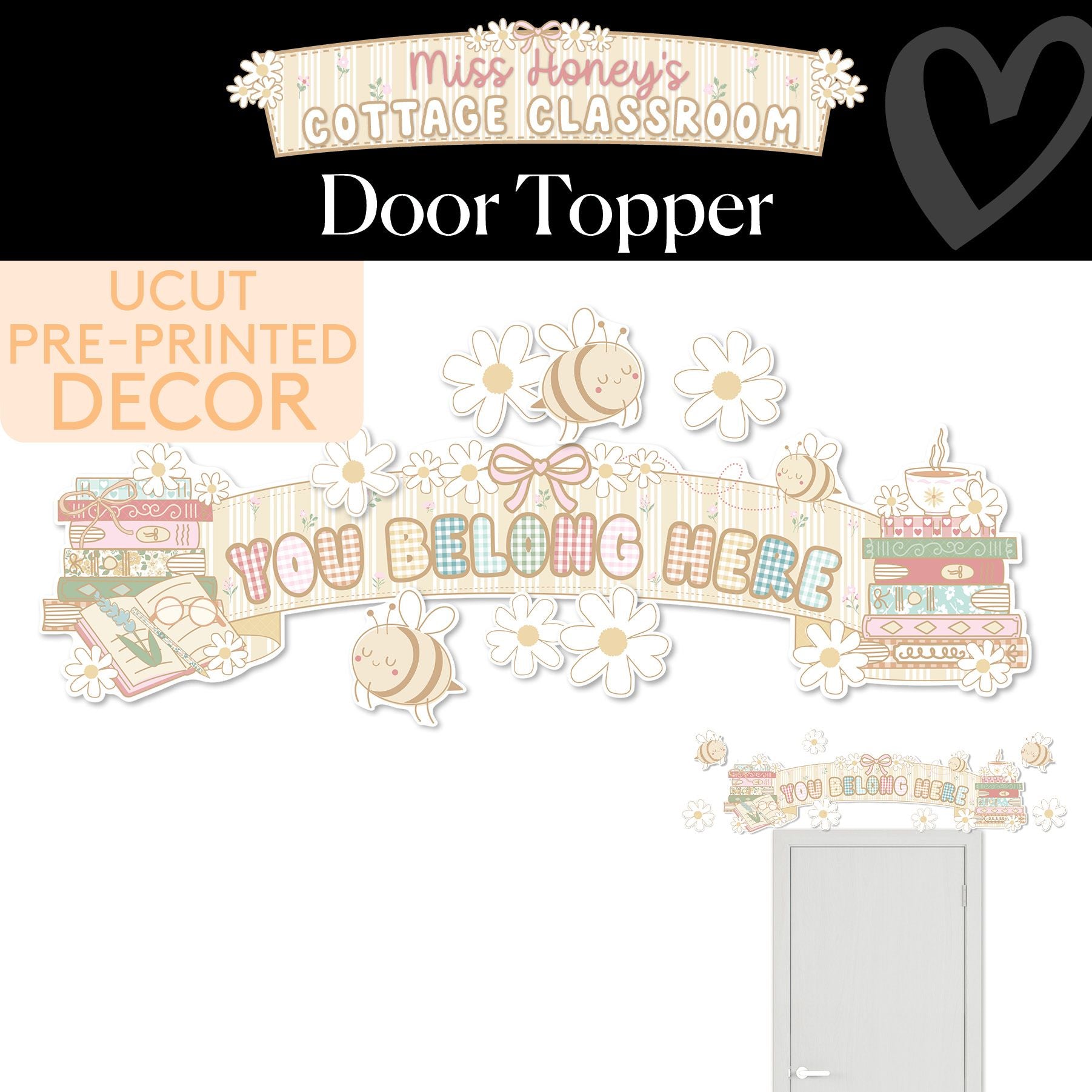 You Belong Here Calming Door Topper | Miss Honey's Cottage Classroom
