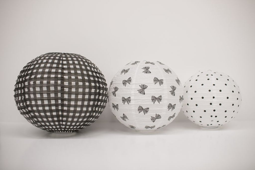 Black and White Lantern 3 Pack | Simply Sweet