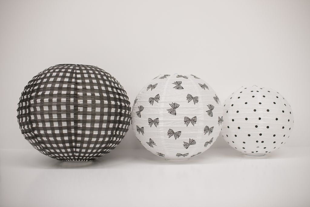 Black and White Lantern 3 Pack | Simply Sweet