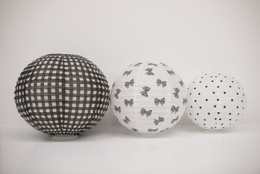 Black and White Lantern 3 Pack | Simply Sweet