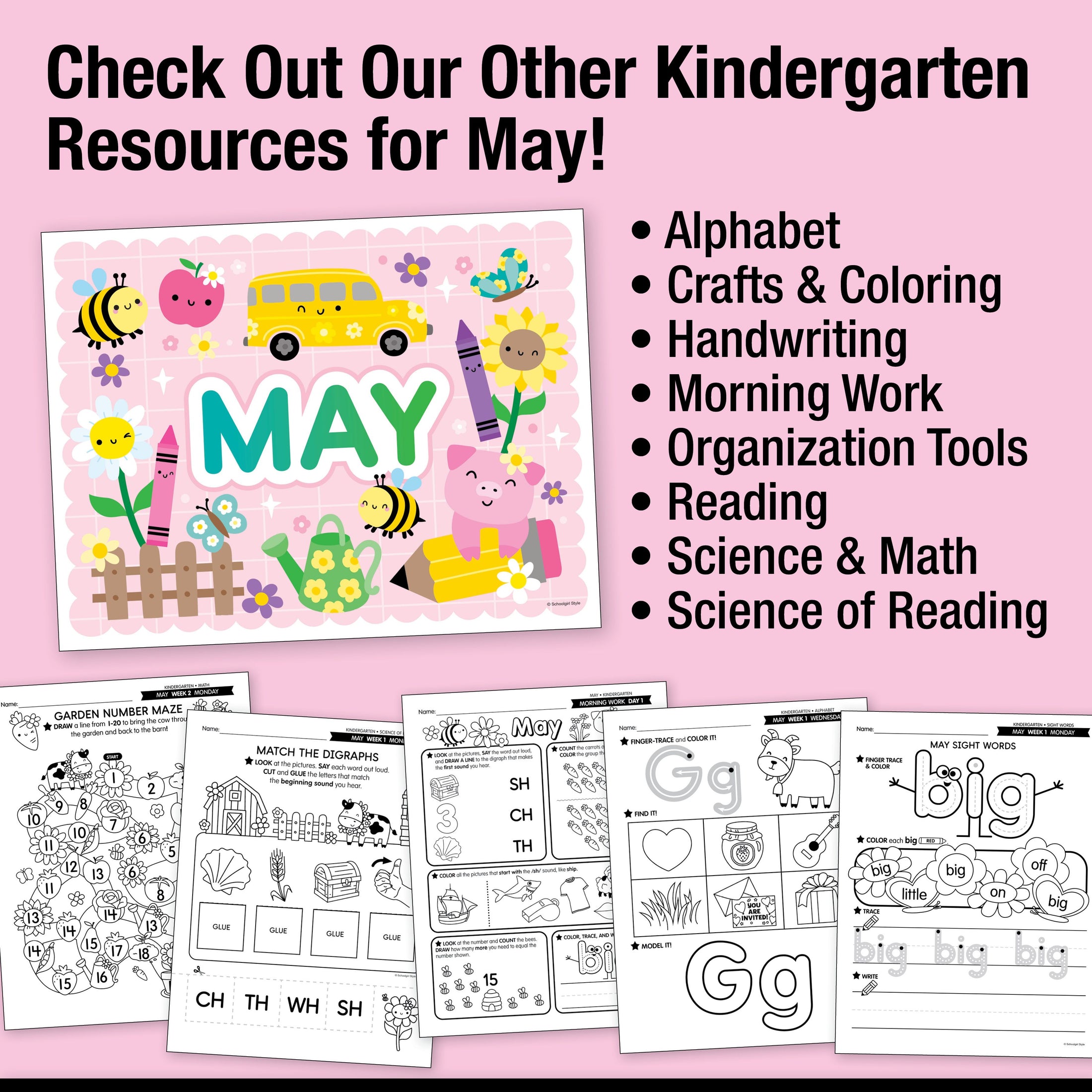 Printable Kindergarten May Daily Writing