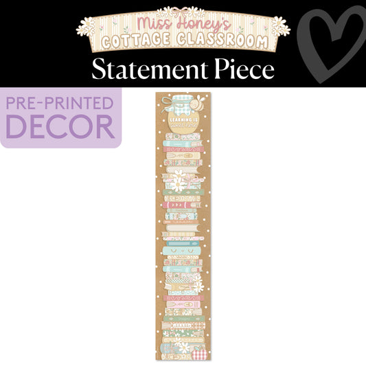 Learning Is Sweet Here Book Stack Calming Statement Piece | Miss Honey's Cottage Classroom