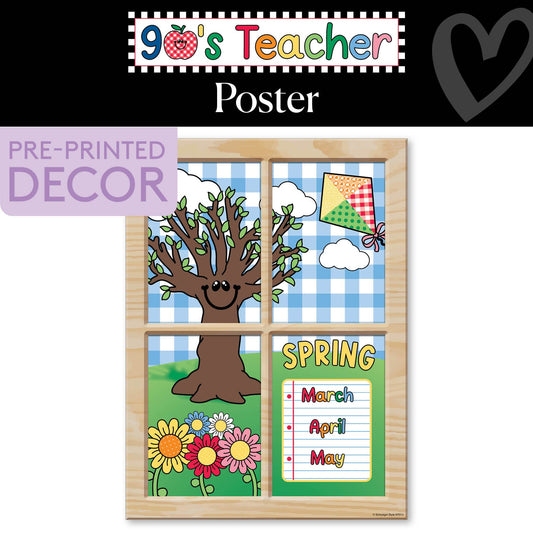 Spring Retro Poster | 90s Teacher