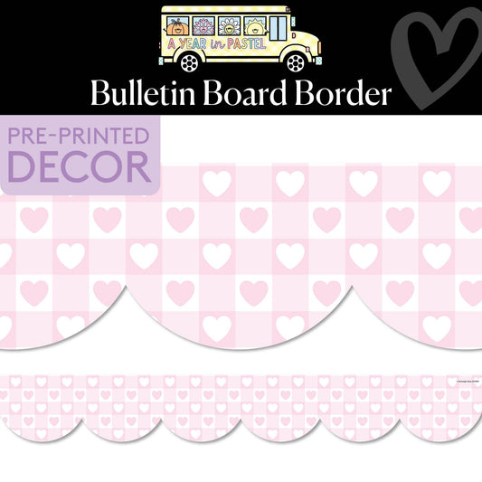 Sweetheart Scallops Bulletin Board Border | A Year In Pastel