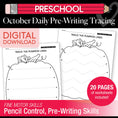 Load image into Gallery viewer, Printable Preschool October Pre-Writing Tracing Worksheets
