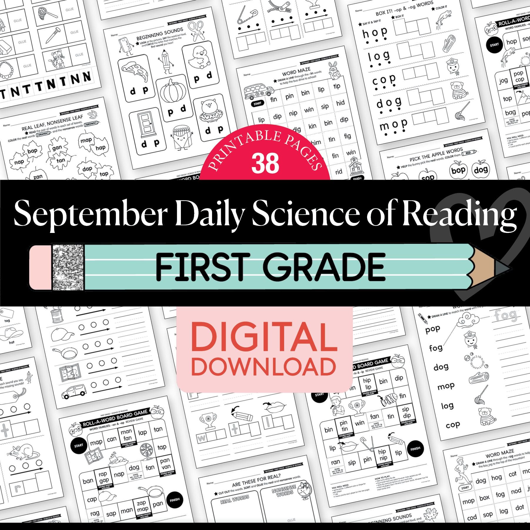 First Grade September Daily Science of Reading