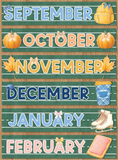 Load image into Gallery viewer, stars hollow monthly calendar headers
