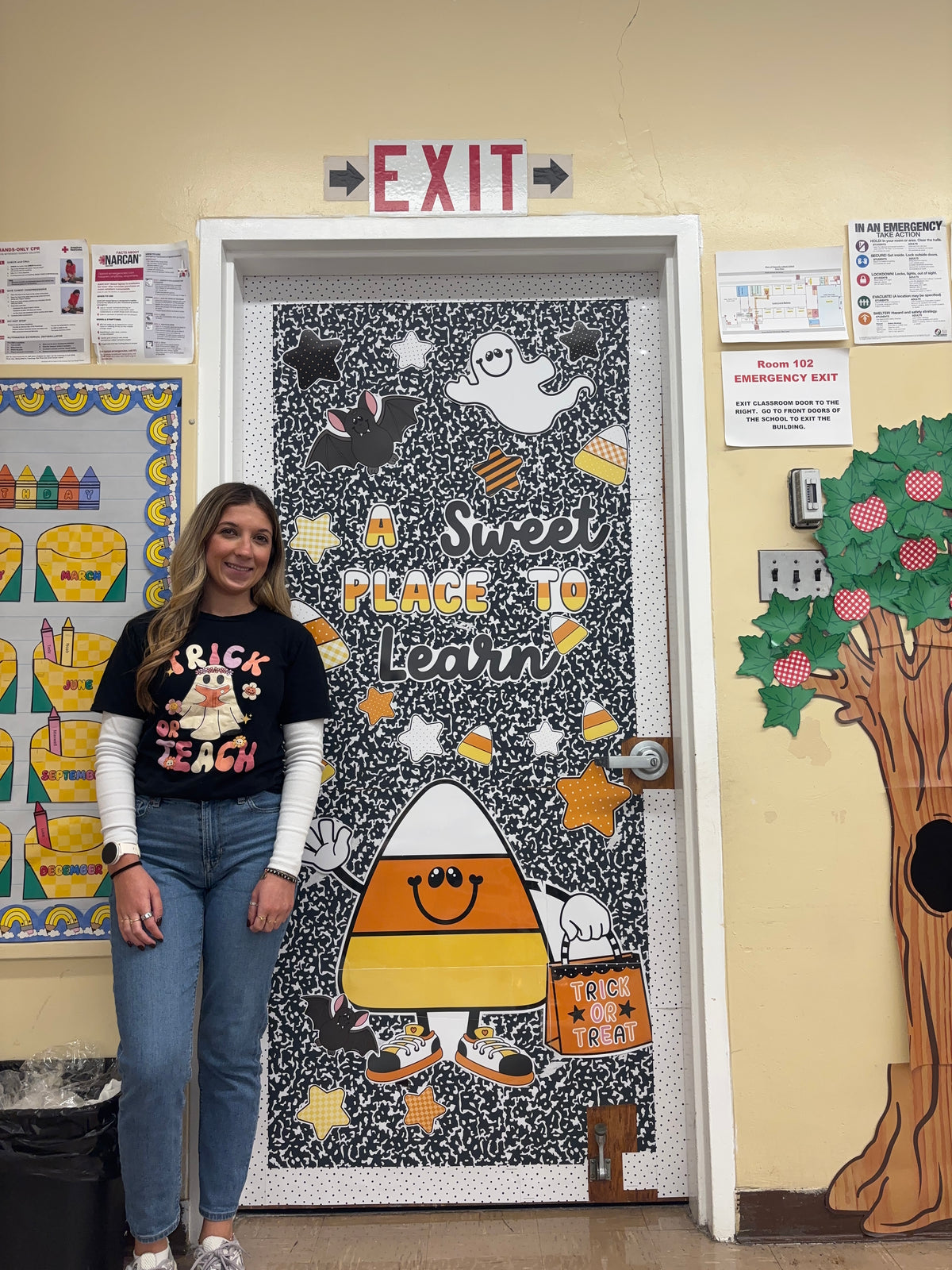 Halloween Door Decor and Border Bundle | 90s Teacher