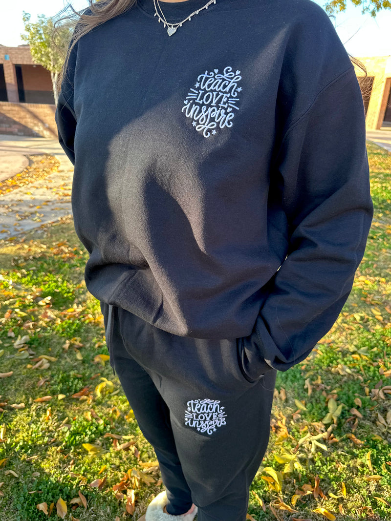 Teach, Love, Inspire embroidered sweatshirt - COZY!!!