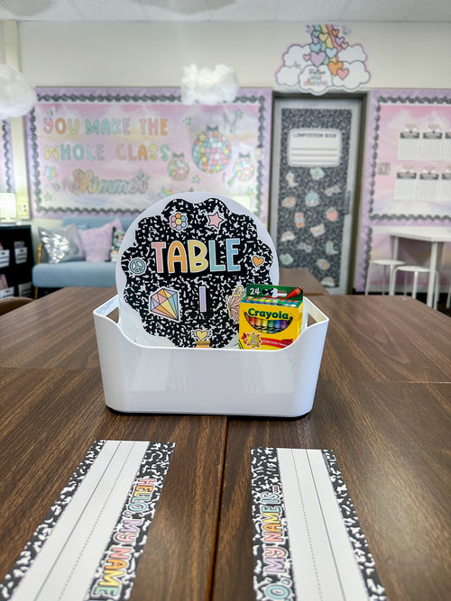 Shimmer Pop Classroom table numbers