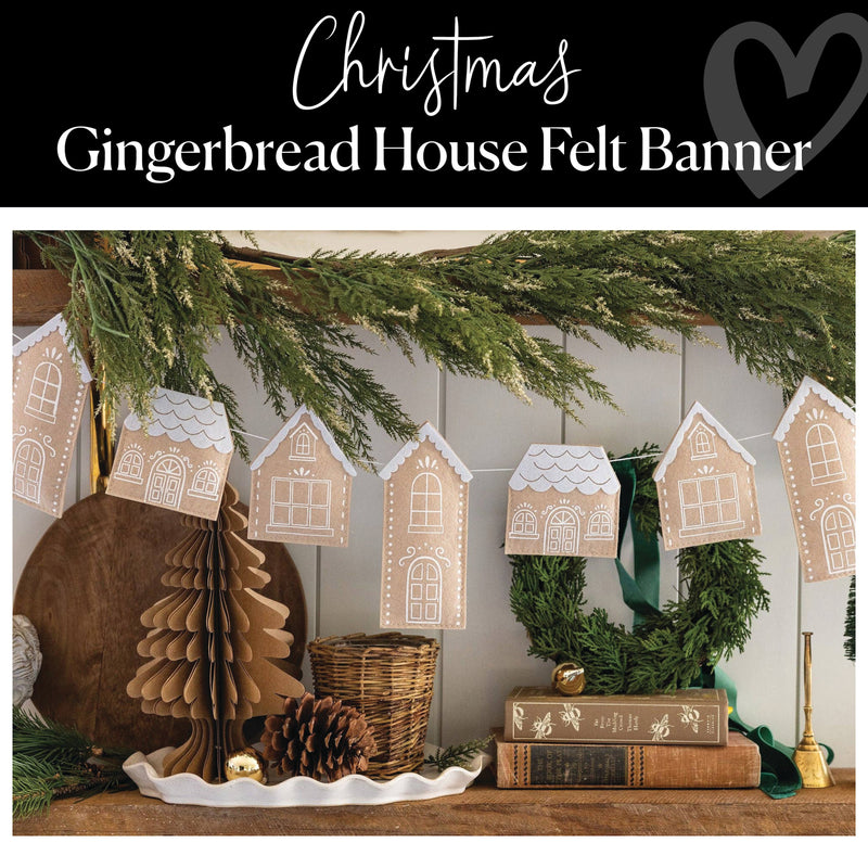 Gingerbread House Felt Banner | Christmas | Christmas Decor | Schoolgirl Style