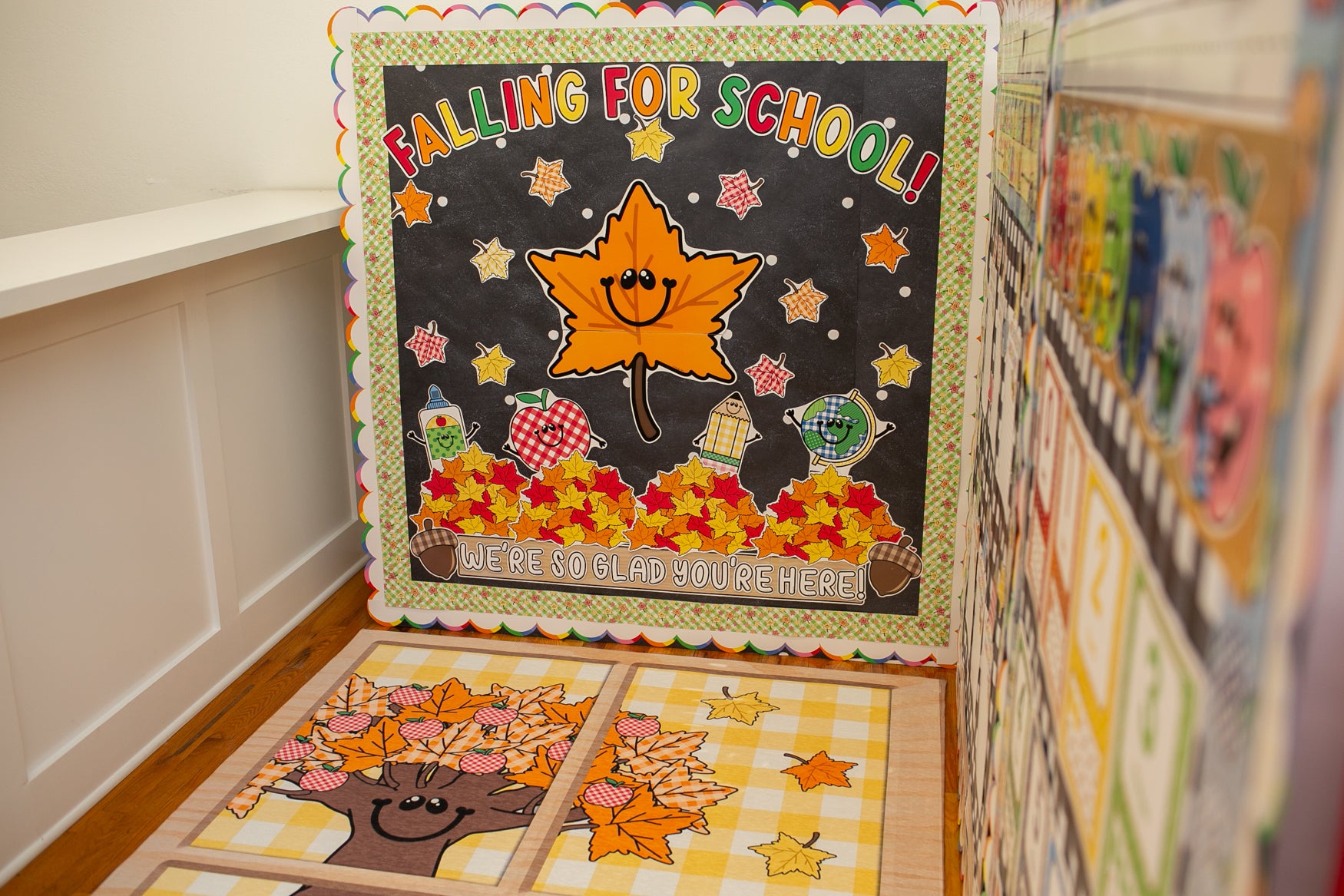 falling for school fall bulletin board set