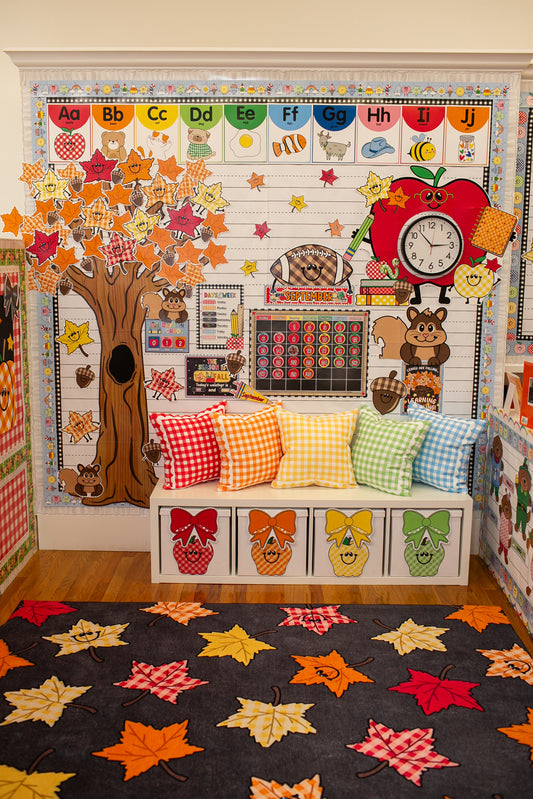 90s nostalgic fall classroom decor