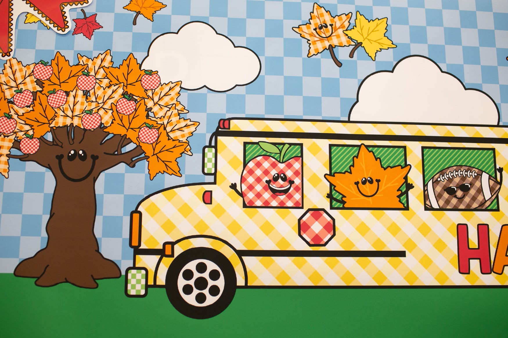 Printable Happy Fall Horizontal Walgreens Ready Kraft Style Banner | 90s Teacher