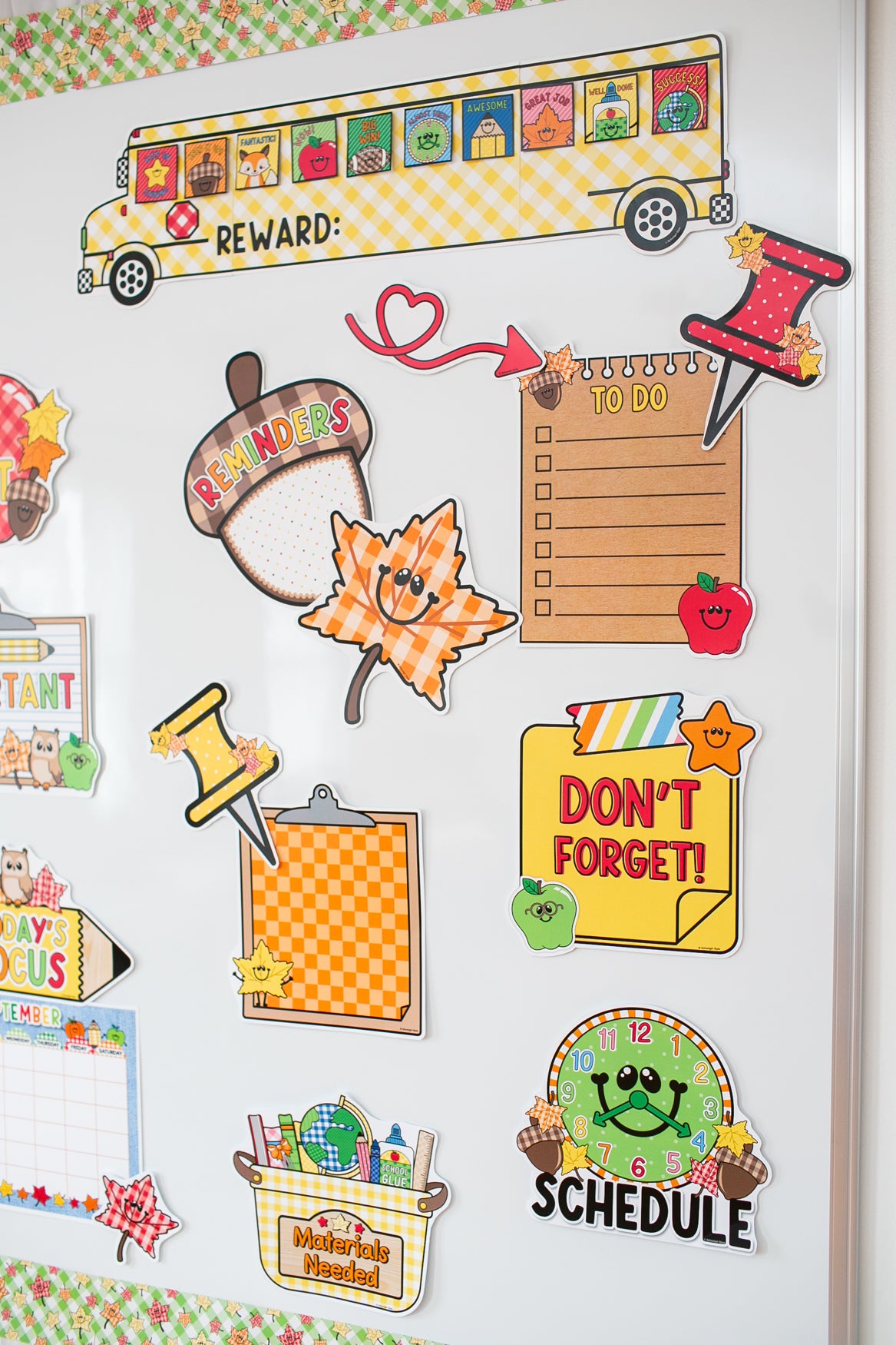 Printable Fall September Whiteboard Kit | 90s Teacher