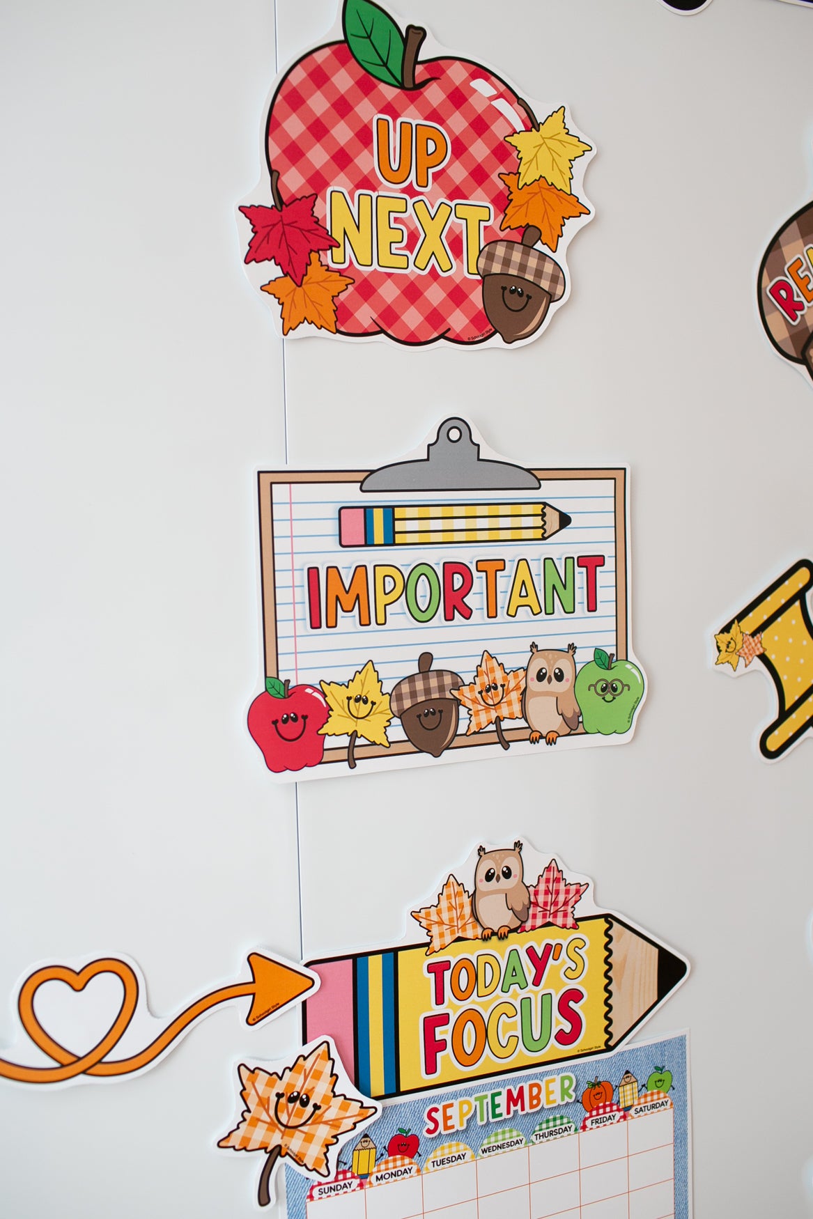 Printable Fall September Whiteboard Kit | 90s Teacher