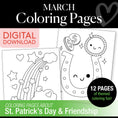 Load image into Gallery viewer, Free Printable March Coloring Pages Pack 2
