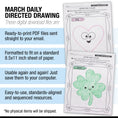 Load image into Gallery viewer, Printable Preschool March Directed Drawing Worksheets
